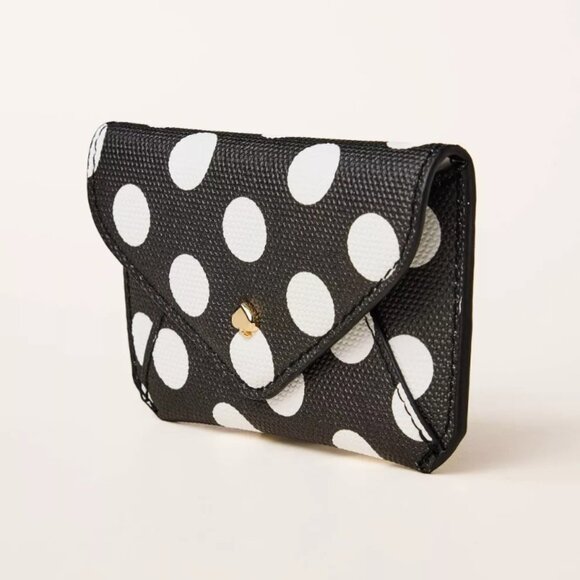 NWT Polka Dot Envelope Card Case - kate spade new york x Target Black/White - Picture 2 of 4